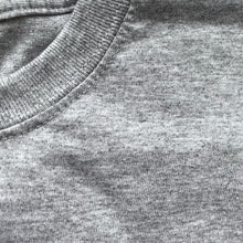 Load image into Gallery viewer, Close up of the grey marl t-shirt fabric.