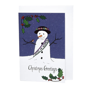 Snow Suffragette Christmas card