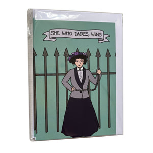 She Who Dares Wins card