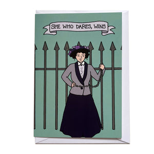 She Who Dares Wins card