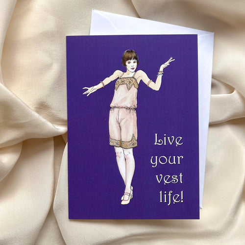 Live your vest life! card