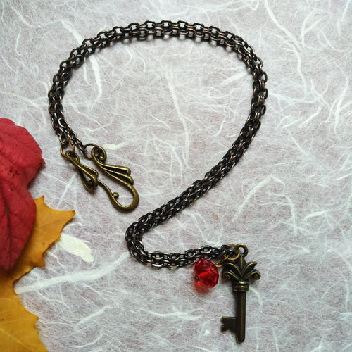 Liberty Scarlet-Key necklace